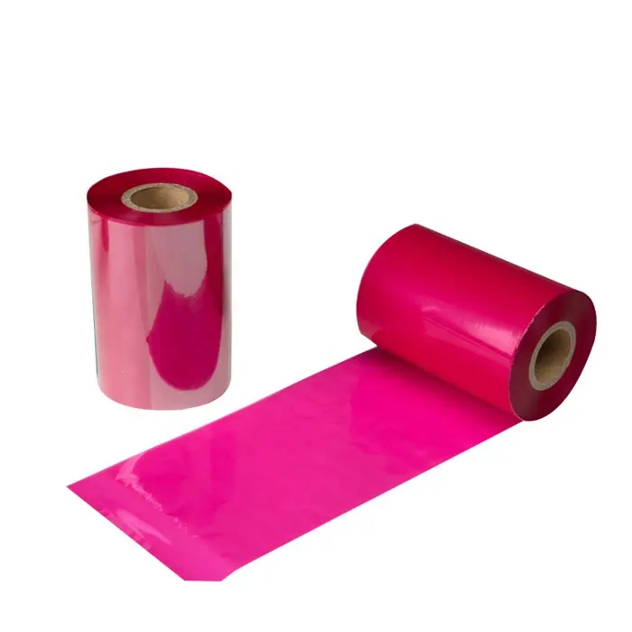 Printer pita tinta kode batang, resin lilin Magenta/lilin 90mm * 300m warna pita transfer termal