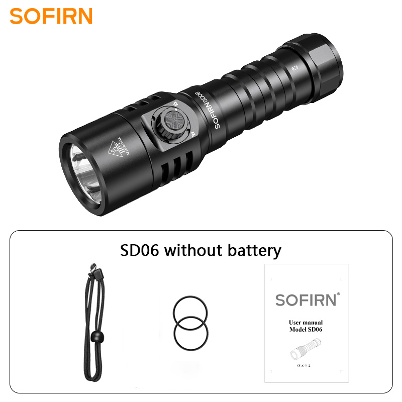 Sofirn SD06 3200LM Rechargeable Dive LED Flashlight - IPX68