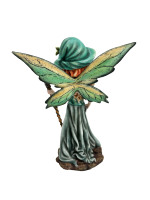 Nouveau design résine fée figurine mignonne forêt fée tenant une baguette magique avec dragon résine décoration de la maison