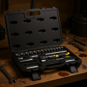 Juego de Llaves de Tubo Stanley de 45 Piezas, Juego de Herramientas Mecánicas con Enchufe de 3/8 Pulgadas - Product Image 3