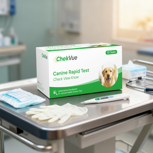 동물 질병 진단 테스트 키트 개 결합 파보 바이러스 + CCV + Giardia + 로타 바이러스/CPV + CCV + GIA + CRV Ag 테스트 - Product Image 4