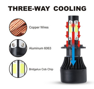 Precio al por Mayor, Faro LED X7 con Chip COB, 60W, 12000LM, 6000K, H4, Luz Alta/Baja, 12V, Universal, 1 Año de Garantía para Automóvil - Product Image 5