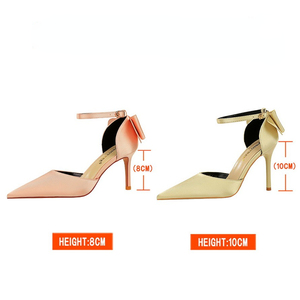 Talons hauts de haute qualité avec nœud, design Bigtree, talons rouges pour femmes élégantes, chaussures d'été - Product Image 6