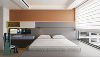 Armoire de chambre d'enfant avec bureau, mobilier moderne pour chambre d'enfant