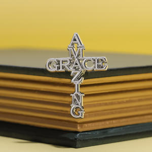 Christliche 'Amazing Grace' Anstecknadel Silberne Glaubens-Metallpins Brosche auf Lager - Product Image 5