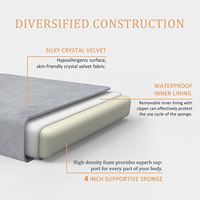 Matelas pliant pour lit d'invité portable Canapé pliant 4 "Surmatelas en mousse haute densité respirante