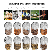 Nouvelle ligne de production d'extrusion de nourriture pour poissons et animaux de compagnie en acier inoxydable à petite échelle, capacité de 150 kg/h