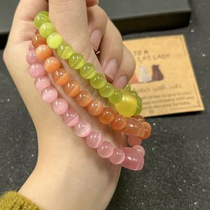 Natural Stone Bracelet Colorful Glass Beaded Chakra Balance Top-rated Source Factory China <b>Engraved</b> Logo - Product Image 4