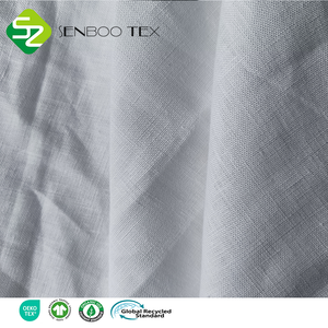 Absorción Transpirable Antibacteriano Ecológico 100% <span class=keywords><strong>Lino</strong></span> Tejido Peso pesado <span class=keywords><strong>Prelavado</strong></span> Tela Lisa Hombre Mujer Niños Niña Ropa - Product Image 3