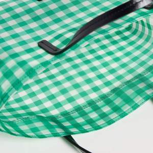 Custom Summer Green Checkered Pattern Mini Mesh Waterproof Portable Tote <b>Open</b> Swimming Pool Organizer Bag for <b>Storage</b> Winter - Product Image 6