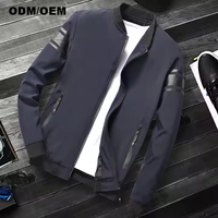Vestes en toile sur mesure pour hommes grandes tailles, pour le printemps et l'automne, col montant fin, couleurs unies, taille jeune