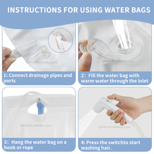 Sacca da bagno per doccia in PVC da campeggio per escursionismo - Product Image 3