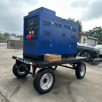 Générateur de soudage diesel silencieux à refroidissement par eau 127V 220V 60HZ 400A 30KW, machine à souder MIG TIG Gouging