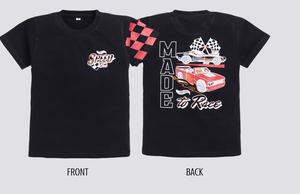 Carrydreams Boys Printed Pure Cotton <b>T</b> Shirt Black Racing Design Short Sleeve Casual Wear Comfortable Everyday Outfit - Product Image 2
