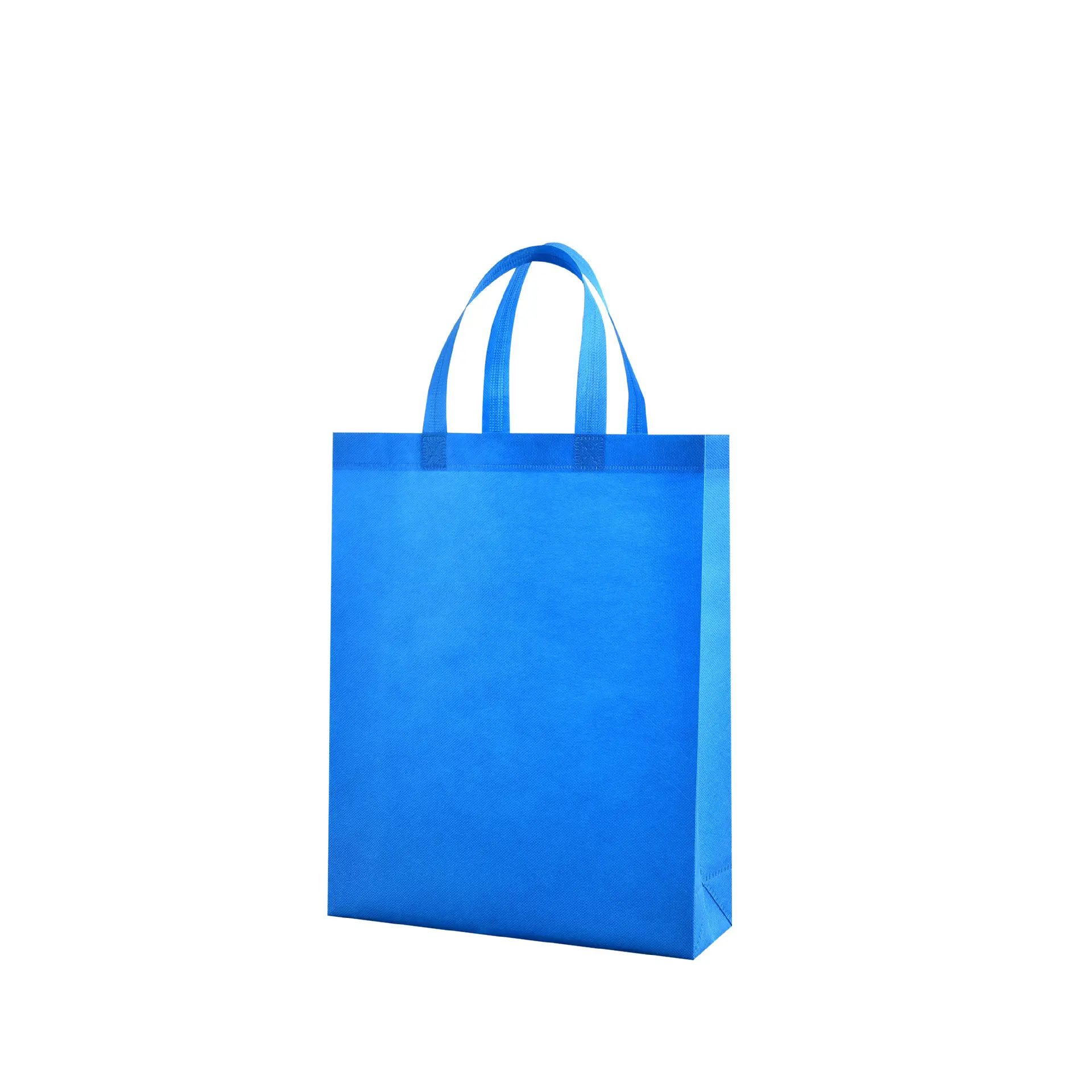 Günlük kullanım için giysi bezleri dokunmamış çanta için özel Logo dokunmamış bakkal Tote tekrar kullanılabilir alışveriş poşetleri
