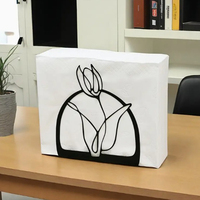 Magnifique distributeur automatique de mouchoirs en métal, pliable, décoratif pour table, porte-serviettes en forme de fleur