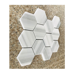 Gran <span class=keywords><strong>hexagonal</strong></span> diseño marmara blanco baldosas de mosaico de mármol - Product Image 2