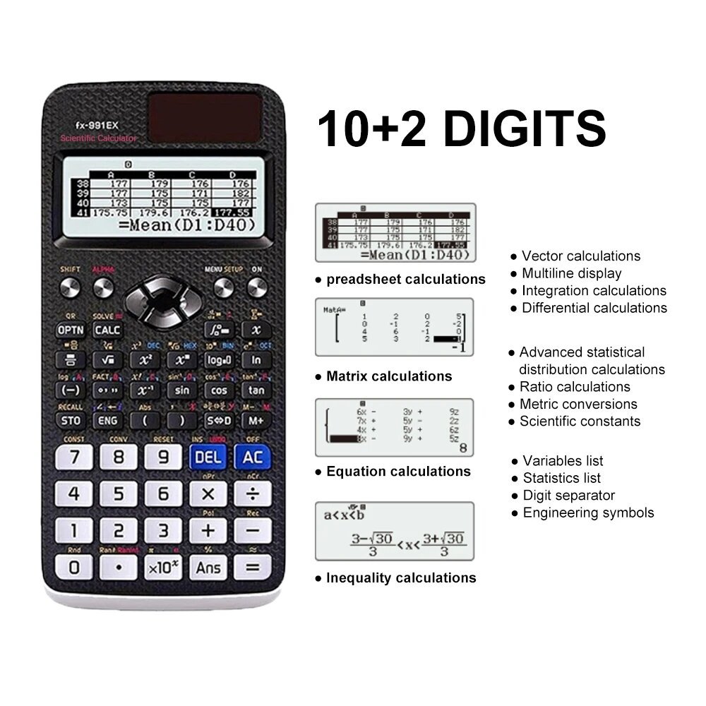 Fx991ex-552 funciones - negro neutro