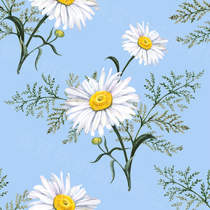 Tissus d'impression simples 100% polyester, 8 motifs, 1 pièce, motifs de marguerite, utilisés pour les vêtements, les sacs, etc. - Product Image 6