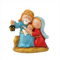 Petite décoration de vacances de bureau en résine écologique personnage de dessin animé transfrontalier combinaison de crèche de naissance accessoires de cadeau de noël