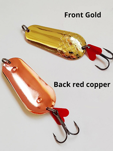 Señuelo de pesca artificial tipo cuchara giratoria extragrande de doble pieza para lances largos, para lucio grande - Product Image 3