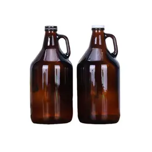 8 oz 16 oz 32 oz 64 oz California bottle amber glass wine beer grower half gallon bottle