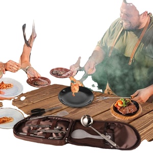 Portable <b>Camping</b> Cooking Utensils Organizer Travel Bag - BBQ <b>Kitchen</b> Kit Pouch for Outdoor Cooking and Campfire Use - Product Image 3