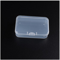 Boîte de Rangement Carrée en Plastique Transparente à Couvercle Basculant en Gros pour la Maison