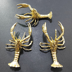 Kenop Lemari Bentuk Lobster Vintage Dekoratif untuk Lemari Pakaian, Lemari Dapur, Perlengkapan Furnitur - Product Image 2