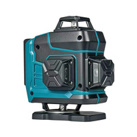 Niveau laser 5 points rouges 635 nm, auto-nivelant électronique, qualité industrielle, batterie Li-Ion