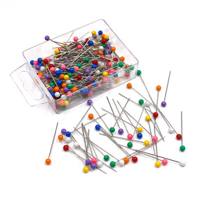 200 Pièces Aiguille Nacrée Lumineuse Couleur Naturelle Tissu Fixation Couture Repassage Punaises En Plastique Couleurs Assorties - Product Image 1