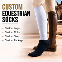 Chaussettes d'équitation techniques en maille renforcée respirante et anti-humidité avec logo personnalisé