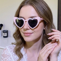Lunettes en forme de cœur lumineuses pour future mariée, perles, décorations pour enterrement de vie de jeune fille, accessoires photo de mariage