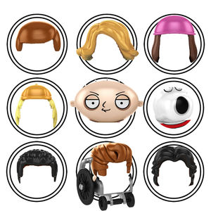 TP1057 TV6304 TV6305 TV6306 Figurines de la série animée Family Guy, pièces de tête et de cheveux, briques, mini-blocs, figurines Peter, jouets pour enfants - Product Image 5