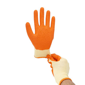 Guantes de seguridad para el trabajo con logotipo personalizado de fábrica, guantes de mano para jardín con revestimiento de Palma de algodón y poliéster - Product Image 4
