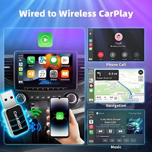 Adaptateur CarPlay sans fil, Plug & Play, connexion automatique, sans latence et contrôle stable, taille mini, USB et USB-C/Type-C pour voitures 2016 - Product Image 4