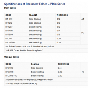 Document <b>Folder</b> Plain Series Stationery A4 <b>Plastic</b> File Organizer Simple Design Document Holder for Office School Use - Product Image 3