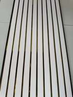 Panneau mural en PVC imperméable 9 mm, rainuré, noir, marbre doré, grille de plafond, insonorisant, ignifuge, pour appartement, fabriqué en Chine