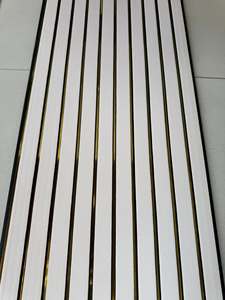 Panel de Pared de PVC Imitación <span class=keywords><strong>Madera</strong></span> Impermeable de 9 mm, Revestimiento de Pared Acanalado, Rejilla de Techo de Mármol Negro y Dorado, Ignífugo para Uso en Apartamentos, Hecho en China - Product Image 6