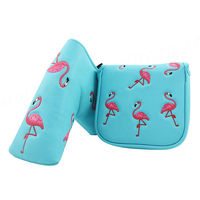 Fábrica al por mayor calidad bordado Logo Putter Head Cover Golf Headcover Blade Putter Mallet Covers