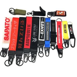 Factory Custom Logo Eagle <b>Hook</b> Olecranon Key Carabiner Hand Wrist Strap Nylon Keychain Holder Short Lanyard - Product Image 3