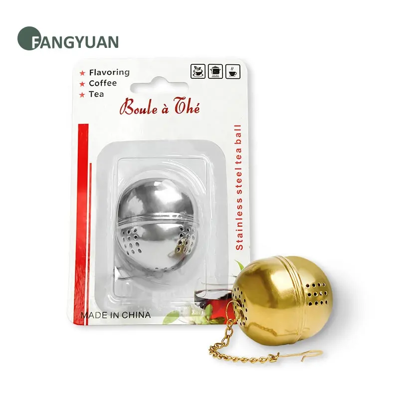 FANGYUAN Zmazon Infuser Bola Teh, Filter Stainless Steel 304 dengan Rantai