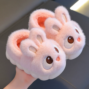 Pantuflas de Algodón para Niños para Invierno, Diseño de Conejito para Niñas, Cálidas y Forradas, Antideslizantes para Bebés - Product Image 6