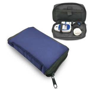 Sac médical pour lecteur de glycémie, 14,5x8,5x3 cm, étui de rangement portable en tissu avec fermeture éclair - Product Image 4