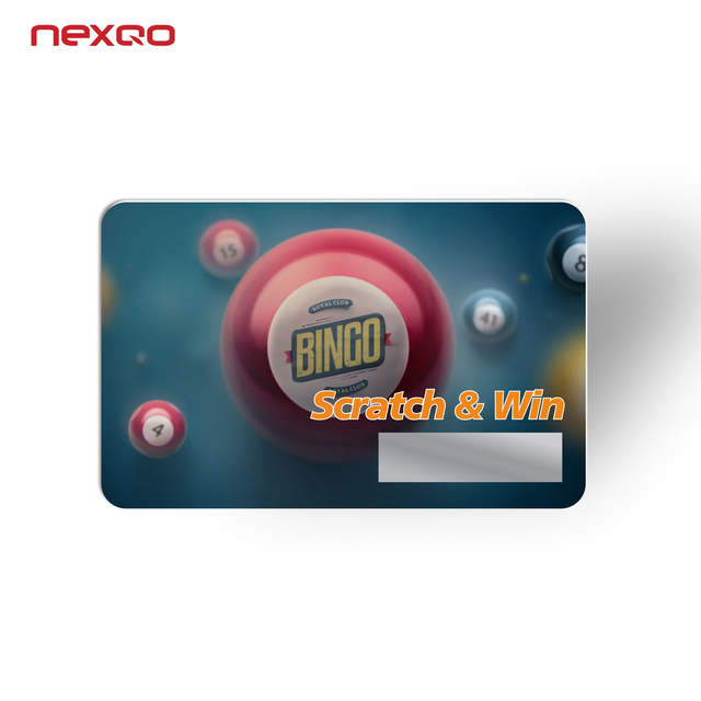 Custom Printed Scratch-Off RFID PVC Card Elegant Gift for Lottery Game with NFC Communication 13.56MHz Mini Tag