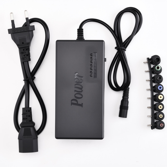12V-24V Adjustable Voltage 96W Multifunctional Laptop Power Adapter Seven-Level Adjustment 8-Bit Interface Multi-Plug