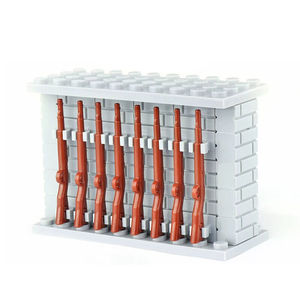 MOC Equipo de Almacenamiento para Colgar Rifles en la Pared, Bloques de Construcción Ensamblados, Piezas de Personajes, Plástico ABS, Juguete para Niños - Product Image 6