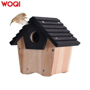 Comedero para Pájaros de Madera Hecho a Mano WOQI, Tradicional, para Montar en la Pared, Casa de Descanso, Decoración Popular para Jardín y Hogar, Comedero para Pájaros Colgante - Product Image 1
