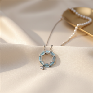 <span class=keywords><strong>Pendentif</strong></span> exclusif en <span class=keywords><strong>or</strong></span> 18 carats avec <span class=keywords><strong>topaze</strong></span> et diamant, 1,04 ct, collier avec breloque pour femme, personnalisable - Product Image 2