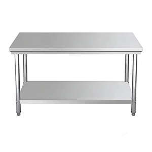 Mesa <span class=keywords><strong>de</strong></span> Trabajo <span class=keywords><strong>de</strong></span> Acero Inoxidable <span class=keywords><strong>de</strong></span> Grado Alimenticio con Patas <span class=keywords><strong>de</strong></span> Tubo Redondo para Uso Doméstico y Comercial, para un Manejo Seguro <span class=keywords><strong>de</strong></span> <span class=keywords><strong>Alimentos</strong></span> - Product Image 6